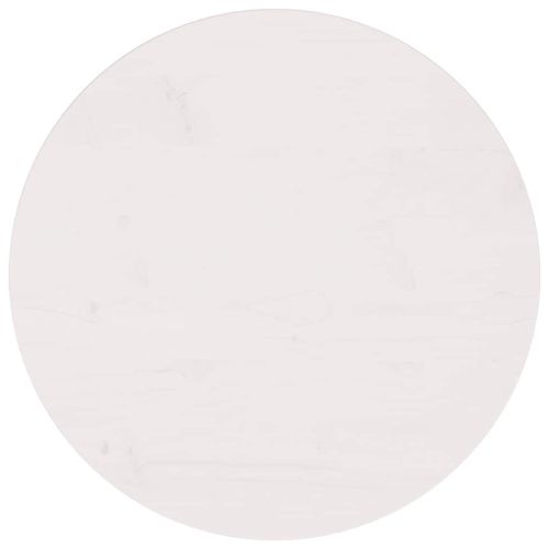 Плот за маса, бял, Ø60x2,5 см, бор масив