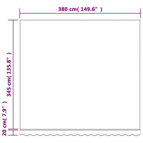 Резервен плат за тента, многоцветен, 400x350 см, полиестер