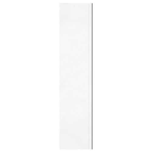 Шкаф с огледало за баня, 60x15x75 см, МДФ, бял гланц