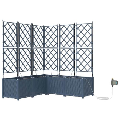 Градинска саксия Сиво 40 x 40 x 125,5 см ПП