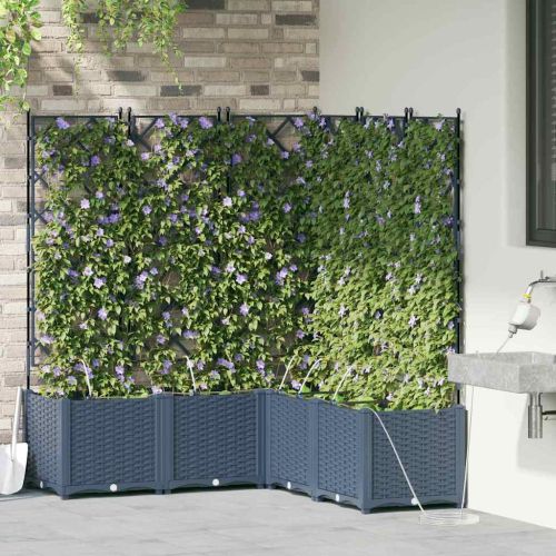 Градинска саксия Сиво 40 x 40 x 125,5 см ПП