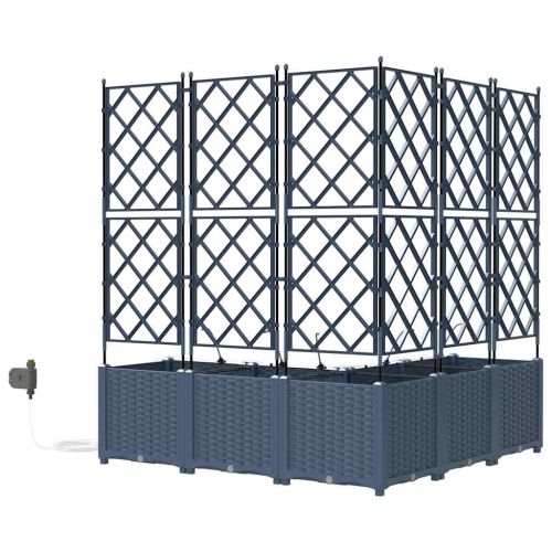 Градинска саксия Сиво 40 x 40 x 125,5 см ПП
