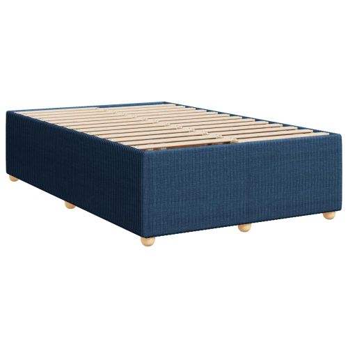 Континентално легло с матрак Синьо 120 x 190 cm Текстил