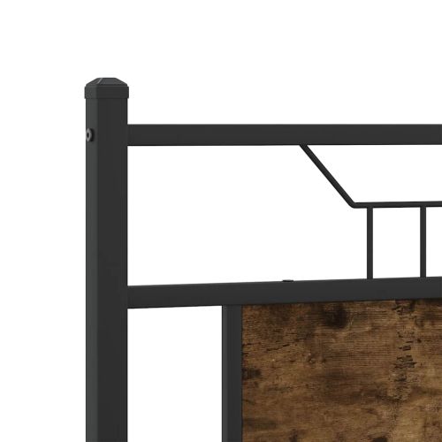 Рамка за легло без матрак опушен дъб 140x200 см инженерно дърво