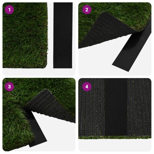 Лепеща лента за изкуствена трева Черно 5 см х 20 м