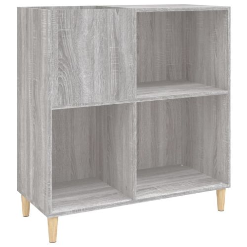 Шкаф за винилови плочи сив сонома 84,5x38x89 см инженерно дърво