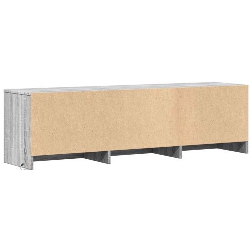 TV шкаф с LED 140x34x40 см Сив Сонома Инженерен дървен материал