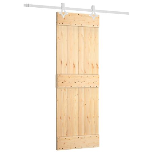 Преплъзваща се врата 70 x 210 cm Естествено и бяло