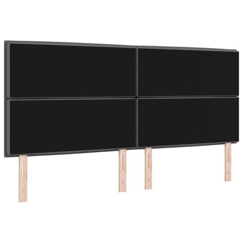 LED глава с LED ленти с таблото Тъмен сив 200 cm текстил