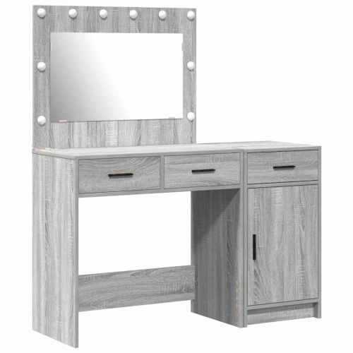 Тоалетка 2 бр. Сив 40 x 41 x 75 см Инженерна дървесина