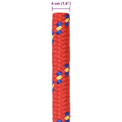 Въже за лодка 4 mm 5 m Червено