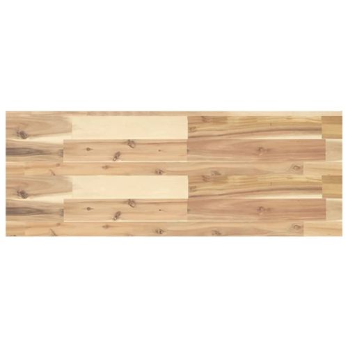 Плаващ рафт 100x30x4 см необработено масивно дърво акация