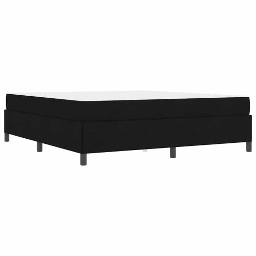 Легло с пружинирана основа Черно 180 x 200 cm текстил