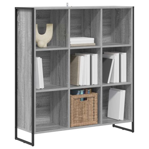 Шкаф за книги 99,5 x 30 x 108 cm Инженерна дървесина Сив Сонома