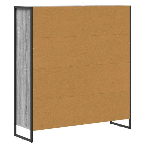 Шкаф за книги 99,5 x 30 x 108 cm Инженерна дървесина Сив Сонома