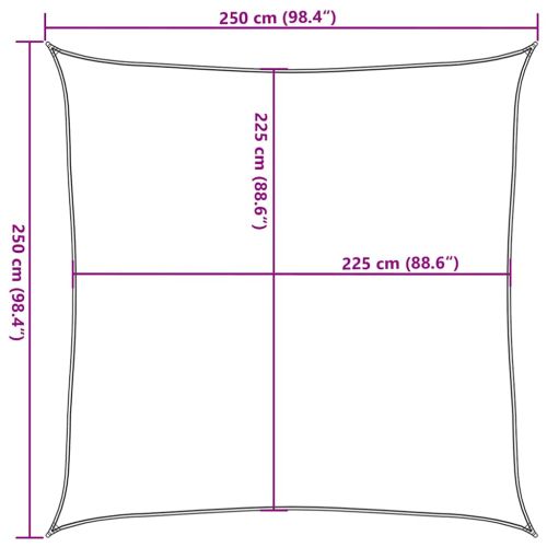 Платно-сенник, 160 г/м², квадратно, теракота, 2,5x2,5 м, HDPE