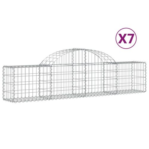Габионни кошници арка 7 бр 200x30x40/60 см поцинковано желязо
