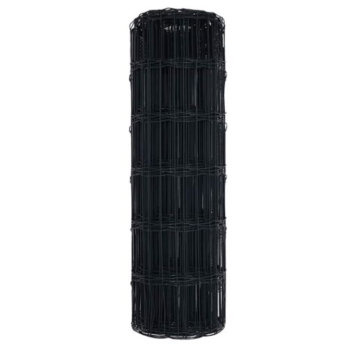 Европейска ограда 0,4 x 10 м Желязо с PVC покритие Сиво