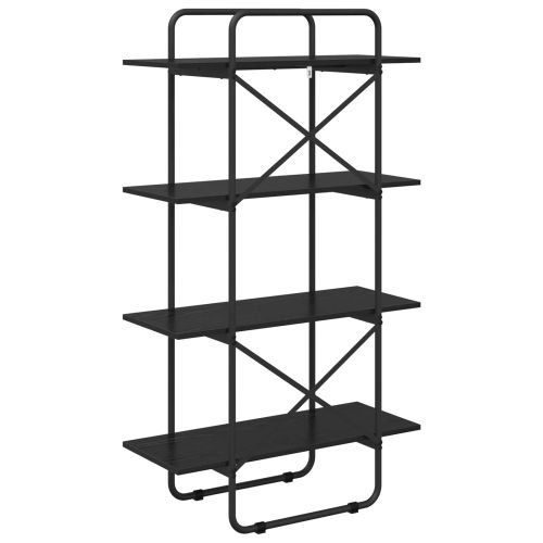 Рафт за книги 4 нива 80 x 35 x 140 см PB Черен дъб
