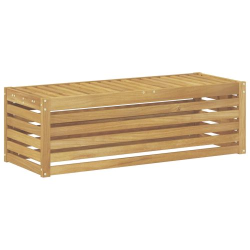 Външна табуретка Бяло 115 x 43 x 37 см Солидно акациево дърво