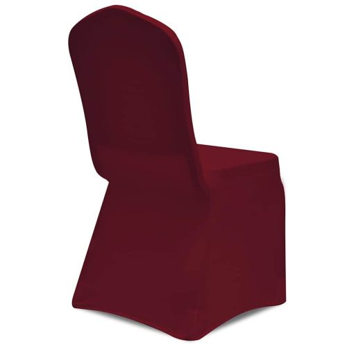 Покривни калъфи за столове, 100 бр, еластични, бордо