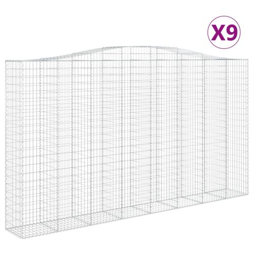 Габионни кошници арка 9 бр 400x50x220/240 см поцинковано желязо