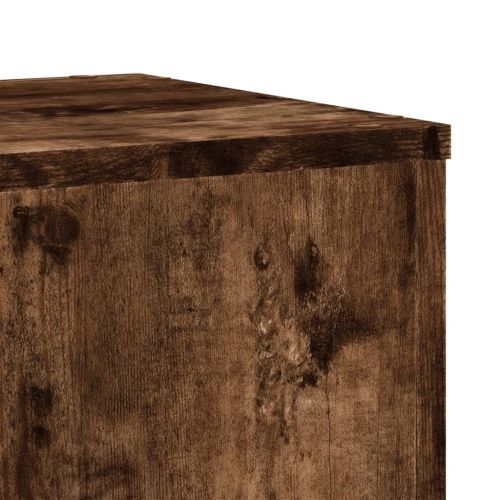 Стойка за растения 2 бр. Опушен дъб 30 x 30 x 70 см