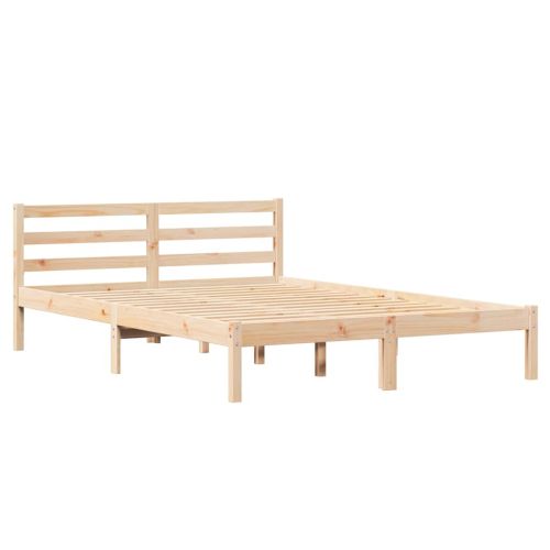 Рамка за легло Кафяво 225,5 x 165,5 x 69,5 см Солиден бор