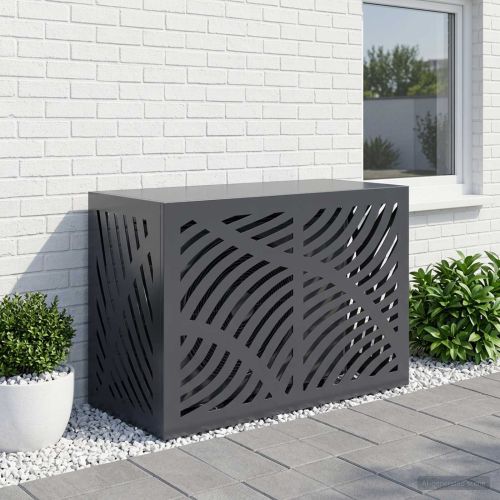Покритие за климатик Антрацит 90 x 40 x 60 см Стомана