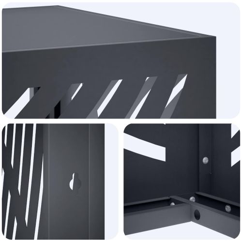 Покритие за климатик Антрацит 90 x 40 x 60 см Стомана