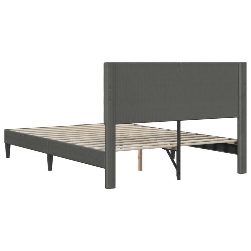 Рамка за легло с таблото Тъмносиво 160 x 200 cm Кордюрова тъкан