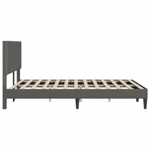 Рамка за легло с таблото Тъмносиво 160 x 200 cm Кордюрова тъкан