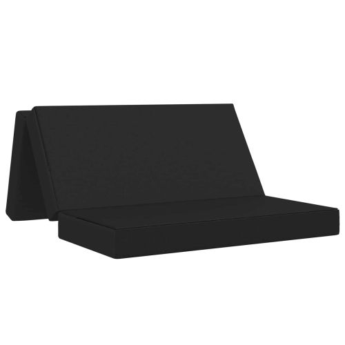 Сгъваем диван легло 120 x 67 x 45 см Черно