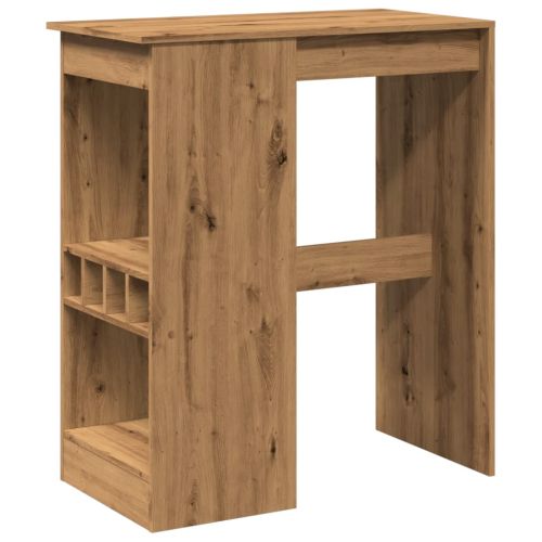 Бар маса с рафтове, 90x47,5x103,5 см, инженерно дърво