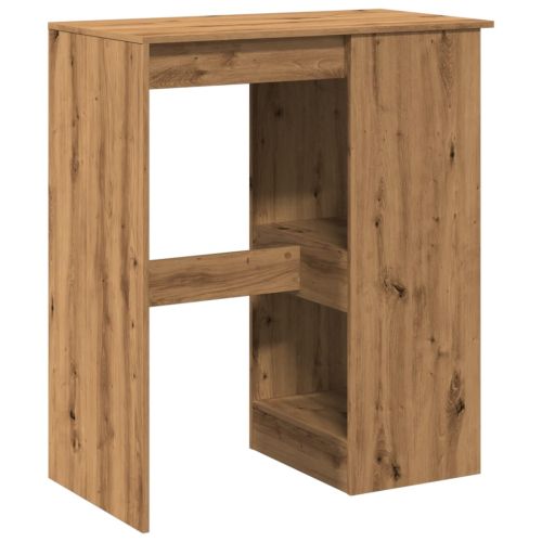 Бар маса с рафтове, 90x47,5x103,5 см, инженерно дърво