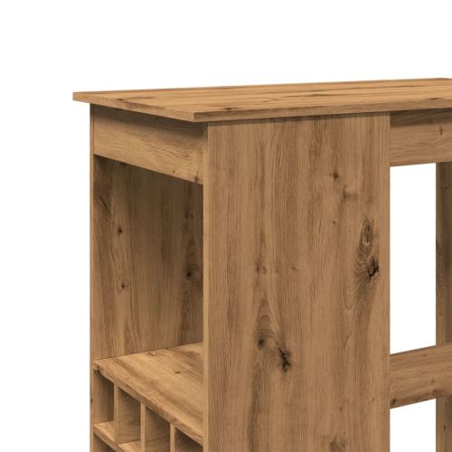 Бар маса с рафтове, 90x47,5x103,5 см, инженерно дърво