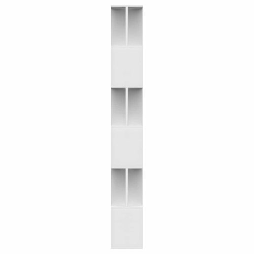 Библиотека/разделител за стая бяла 80x24x192 см инженерно дърво