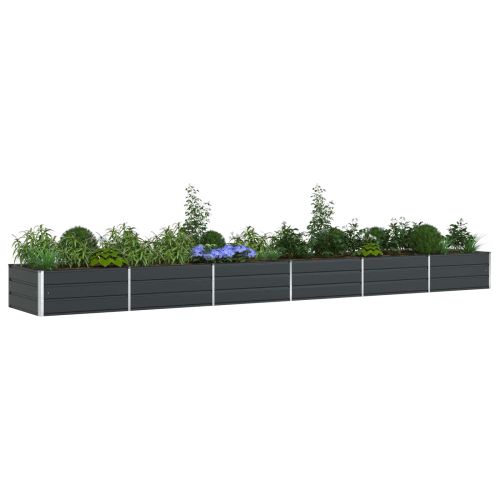Кашпа Антрацит 580 x 100 x 45 см Поцинкована стомана