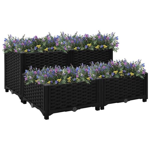 Повдигната леха, 80x80x38 см, полипропилен