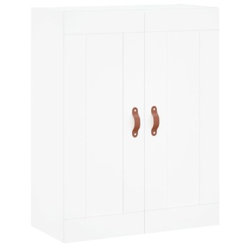 Стенен шкаф бял 69,5x34x90 см инженерно дърво