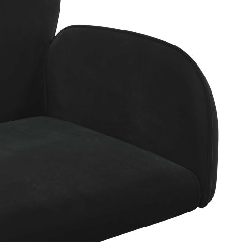 Завъртащ се офис стол 54 x 55 x 90 см Черно Кадифе