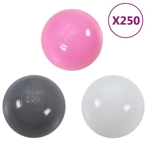 Детска палатка за игра с 250 топки розово 102x102x82 см
