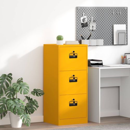 Кабинет за файлове Горчично жълто 45,5 x 42 x 106,5 см