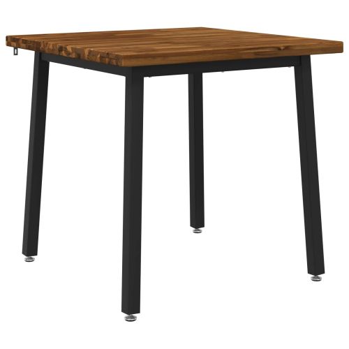 70 x 70 x 75 cm Солидно акациево дърво Естествено и черно