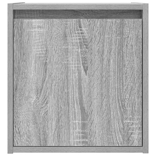 Нощни шкафчета за стенен монтаж, 2 бр, сив сонома, 38x34x40 см
