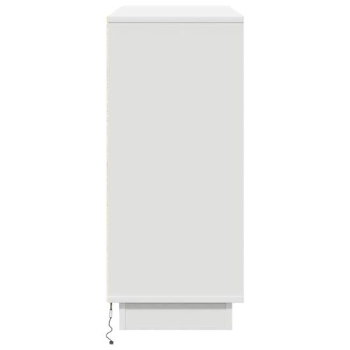 LED конзолна маса Бяло 90 х 32 х 75 см Инженерна дървесина