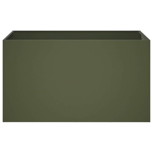 Градинска саксия Маслиненозелено 80 x 50 x 50 см