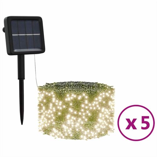 Соларни лампички 5 бр 5х200 LED топло бяло за закрито/открито