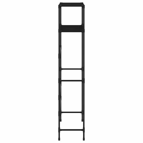 2-етажен рафт за над пералня черен 69x28x143 см желязо