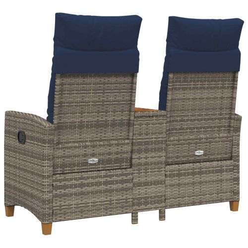 Люлееща се пейка с маса 2 -Seater 126 x 65 x 112 см полиратан